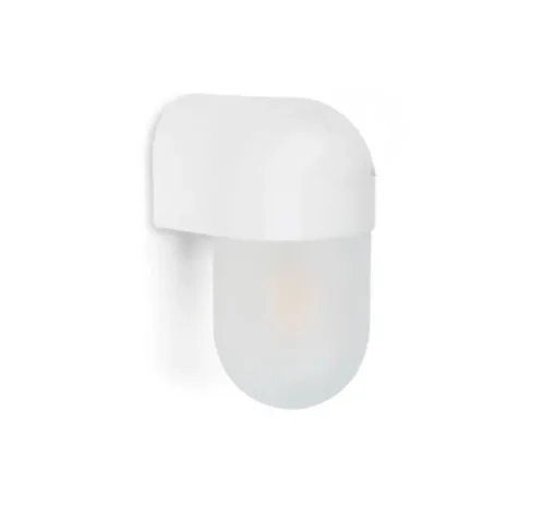 Applique murale, Agnes, avec glass001, blanc, IP54, L9cm, H16,5cm - Zangra