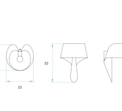 Applique murale, Air, blanc ivoire, L23cm, H33cm - LZF