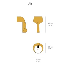 Applique murale, Air, bois naturel d'hêtre , H33cm - LZF