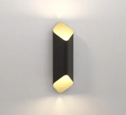 Applique murale, Ako 420, noir et or, LED, dim, 2700K, 531 lm, L13cm, H42cm - Astro