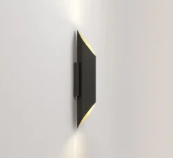 Applique murale, Ako 420, noir et or, LED, dim, 2700K, 531 lm, L13cm, H42cm - Astro