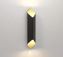 Applique murale, Ako 600, noir et or, LED, dim, 2700K, 491 lm, L13cm, H60cm - Astro