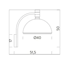 Applique murale, Albini AM/AS, AS3C, blanc et argent, L40cm, H50cm - Nemo Lighting