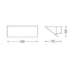 Applique murale, Aleixo, LED, Dali, 2700K, 665lm, L30cm, H10.8cm- O/M Light