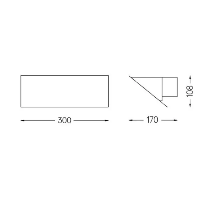Applique murale, Aleixo, LED, Dali, 2700K, 665lm, L30cm, H10.8cm- O/M Light