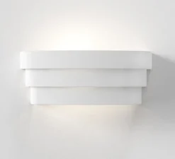 Applique murale, Amas 320, prêt à peindre, blanc, L32cm, H12,5cm - Astro