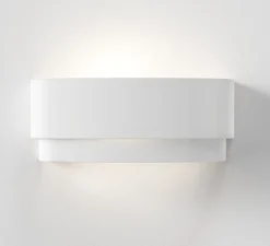 Applique murale, Amat 320, prêt à peindre, blanc, L32cm, H12,5cm - Astro