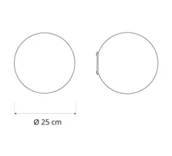 Applique murale, A.Moon 1, blanc, ø25cm, In-es.artdesign