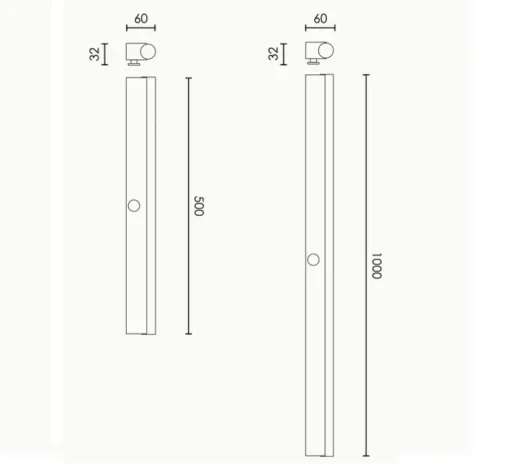 Applique murale, Angel, Direct, Sans dimmer, laiton, L3,2cm, H100cm - Rubn