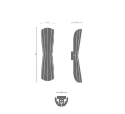 Applique murale, ANKARA LARGE, rouge, L13,2cm, H50cm - Matière Grise