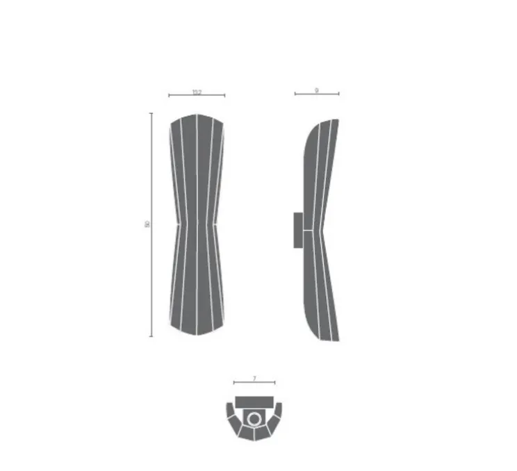 Applique murale, ANKARA LARGE, rouge, L13,2cm, H50cm - Matière Grise