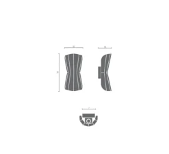 Applique murale, ANKARA SMALL, rose, L10cm, H25cm - Matière Grise