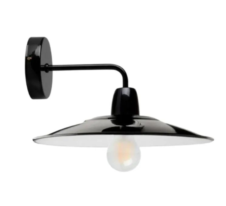 Applique murale, Antoine, noir, L28,5cm, H16cm - Zangra