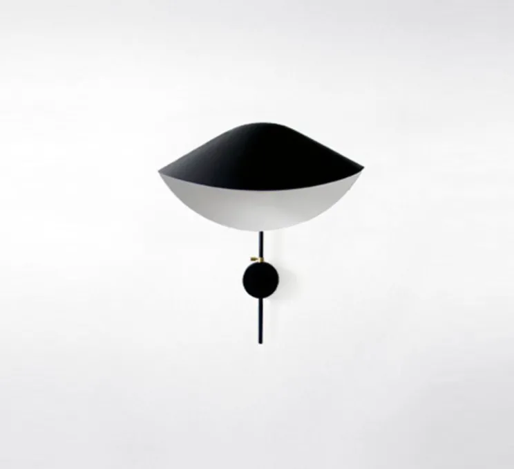 Applique murale, Antony, switch wall, noir, H41,5cm - Serge Mouille