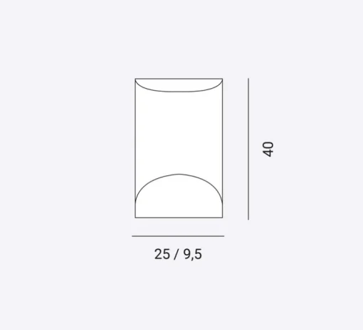 Applique murale, Aprile, Fatty, blanc mat, LED, 3000K, 377lm, L25cm, H40cm - Penta