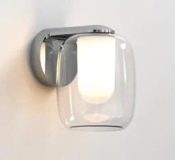 Applique murale, Aquina, chrome, L14,2cm, H18,6cm - Astro