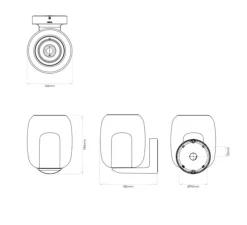 Applique murale, Aquina, chrome, L14,2cm, H18,6cm - Astro