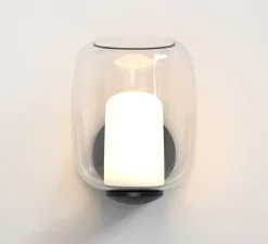 Applique murale, Aquina, noir, L14,2cm, H18,6cm - Astro