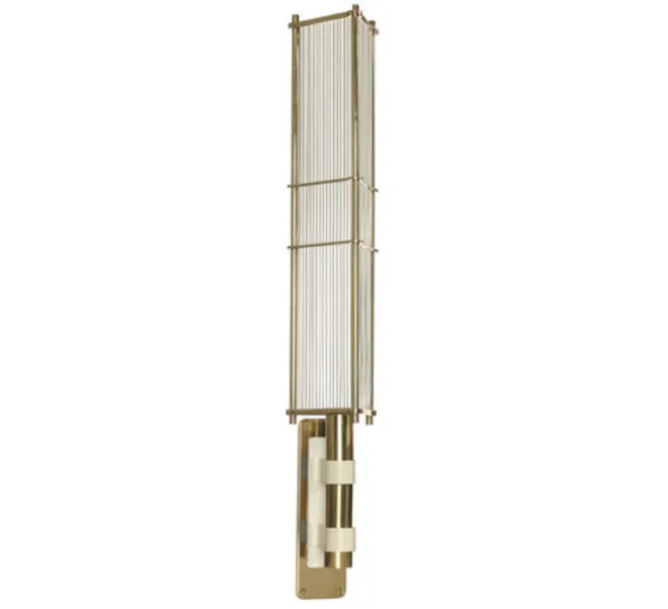 Applique murale, Arbor, laiton, blanc, Ø17cm, H75cm - Bert Frank