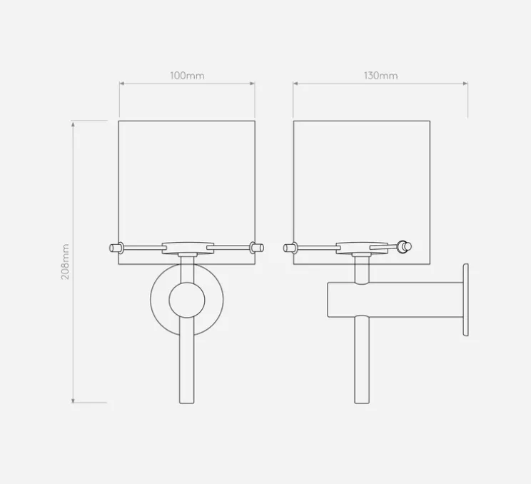 Applique murale, Arezzo Wall, blanc, chrome, IP44, L10cm, H20,8cm - Astro