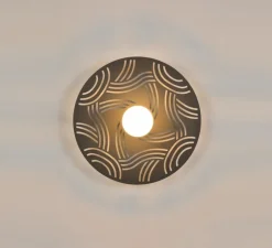 Applique murale, Ariane, noir, Ø40cm, P10cm - Market Set