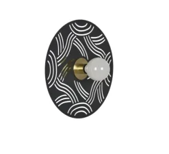 Applique murale, Ariane, noir, Ø40cm, P10cm - Market Set