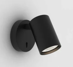 Applique murale, Ascoli Single Switched, noir mat, L9cm, H10cm - Astro Lighting