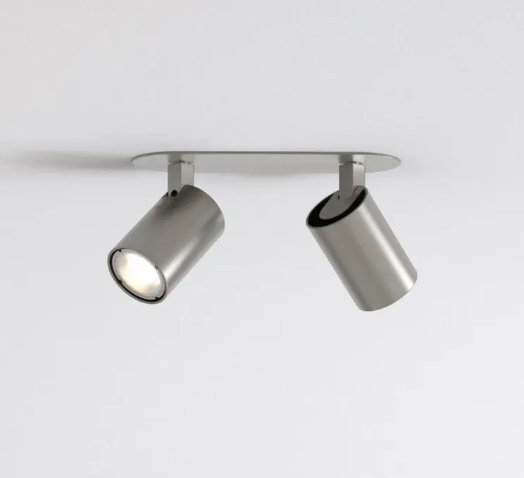 Applique murale, Ascoli Twin Recessed, nickel mat, L29,5cm, H12cm - Astro Lighting