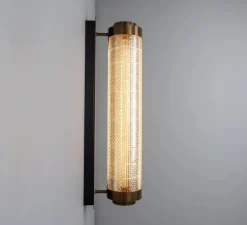 Applique murale, Ashford, Laiton antique, LED, 2700K, 660 lm, Ø15,4cm, H79cm - Mullan Lighting