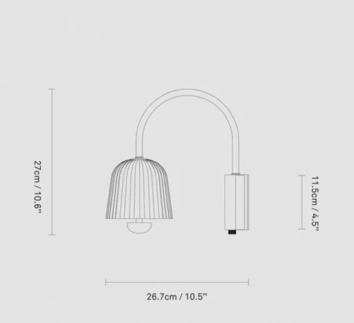 Applique murale, Asteea, laiton satiné, L12,5cm, H26,5cm-Nuura
