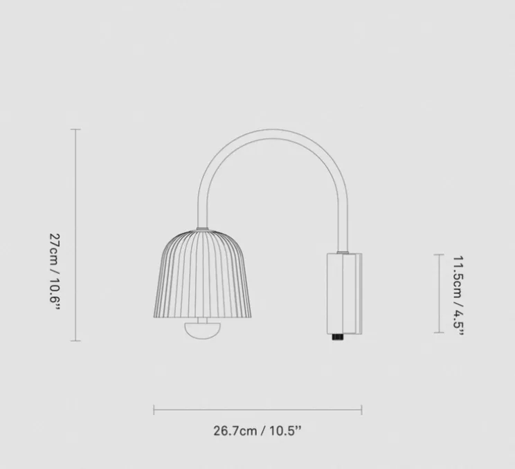 Applique murale, Asteea, laiton satiné, L12,5cm, H26,5cm-Nuura
