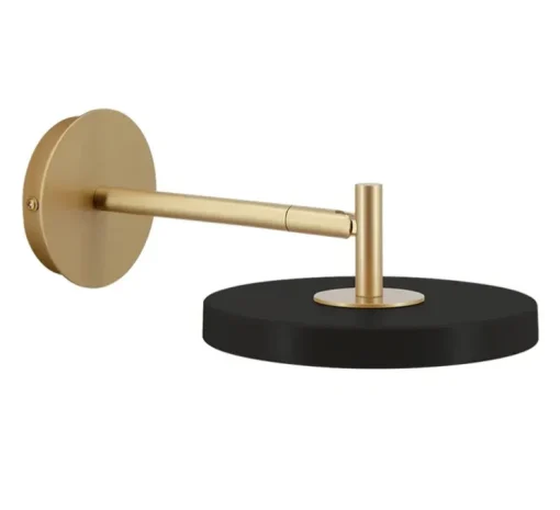 Applique murale, Asteria wall, noir, câble, LED, 2700K, 500 lm, L9cm, H9cm - Umage