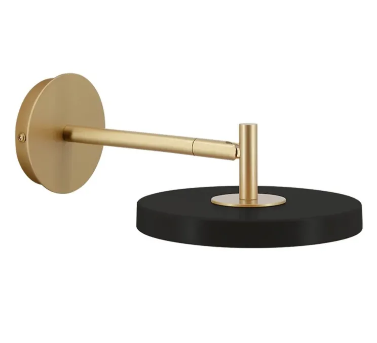 Applique murale, Asteria wall, noir, câble, LED, 2700K, 500 lm, L9cm, H9cm - Umage