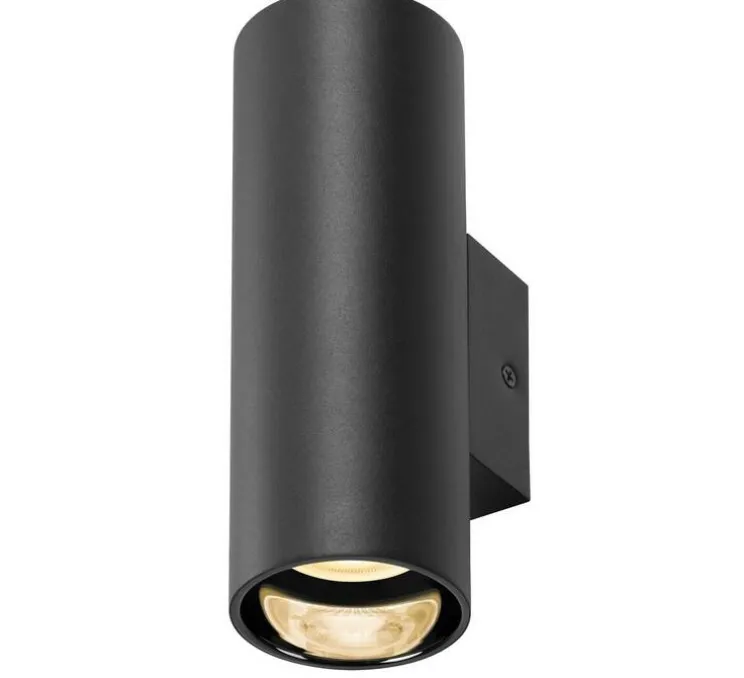 Applique murale, Asto tube, noir, Ø7cm, H20cm - SLV