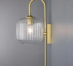 Applique murale, Astoria , laiton satiné, Ø20cm, H52,6cm - Mullan Lighting