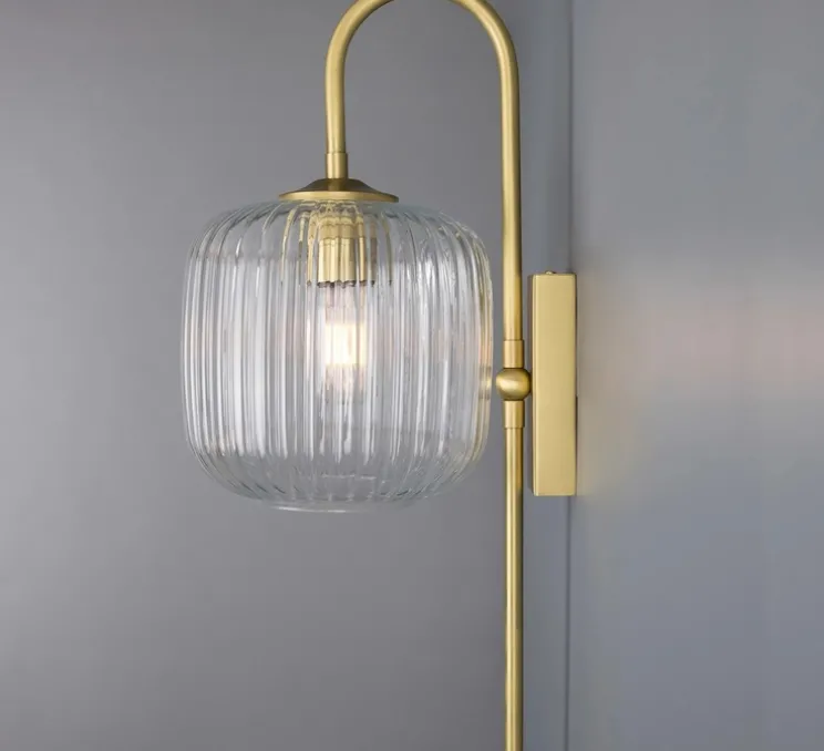 Applique murale, Astoria , laiton satiné, Ø20cm, H52,6cm - Mullan Lighting