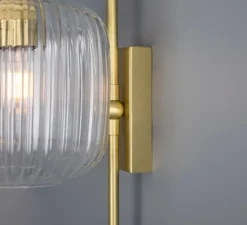 Applique murale, Astoria , laiton satiné, Ø20cm, H52,6cm - Mullan Lighting