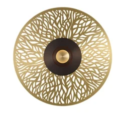 Applique murale, Atmos Racine, laiton satiné, graphite satiné, graphite satiné, laiton satiné, LED, 2700K, 1710 lm, L32cm, H32cm - CVL