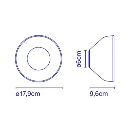 Applique murale, Aura, opale, LED, 2700K, 448lm, Ø17,9cm, P9,6cm - Marset
