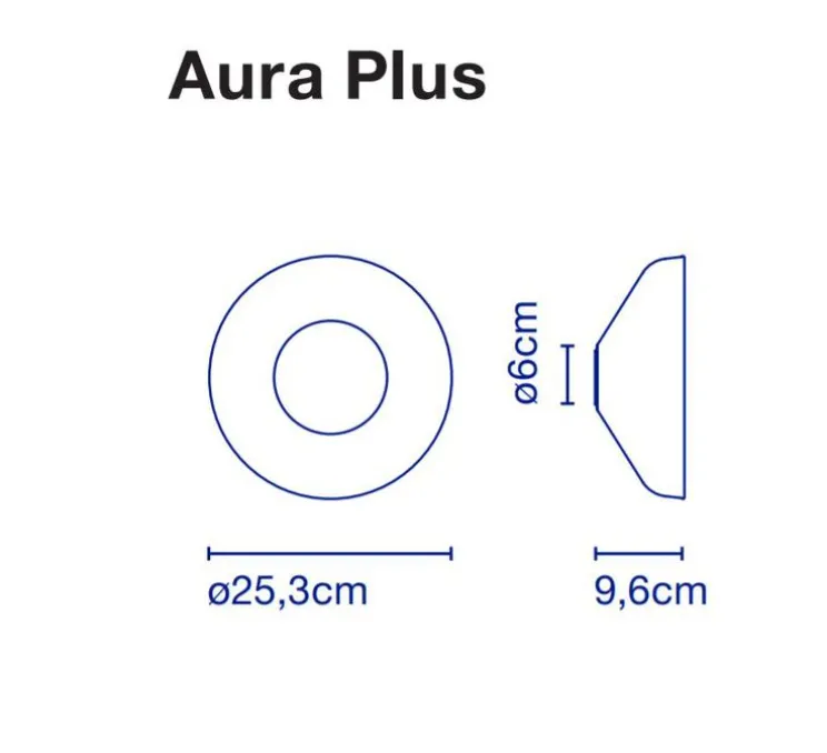 Applique murale, Aura Plus Opal, LED, Ø25,3cm, P9.5cm - MARSET