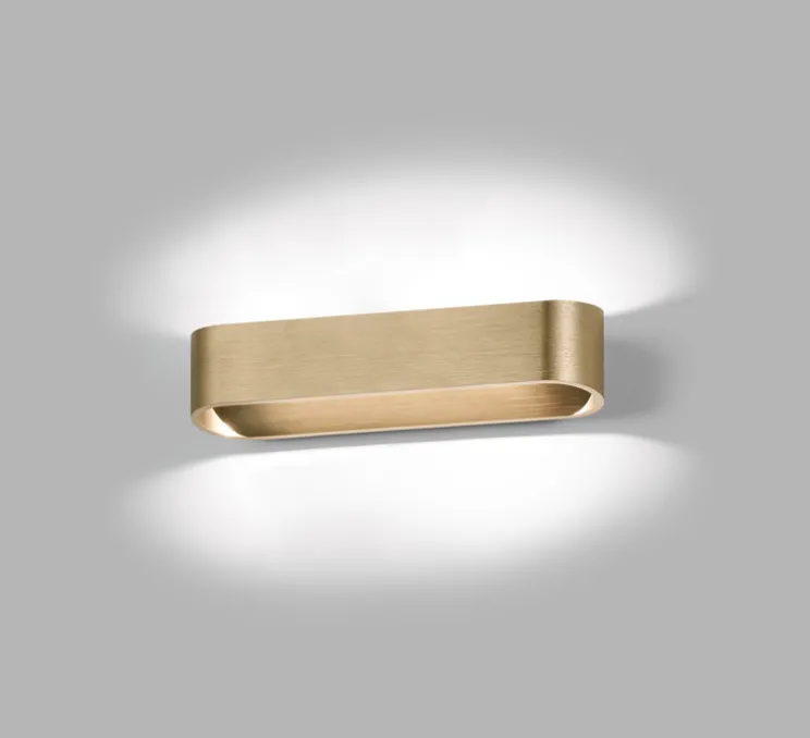Applique murale, Aura W2, laiton, LED, dim, 2700K, 1540 lm, L26cm, H6cm - Light Point