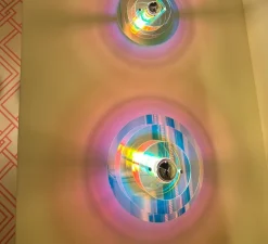 Applique murale, Aurore, irisée, L30cm, H30cm-Elements lighting