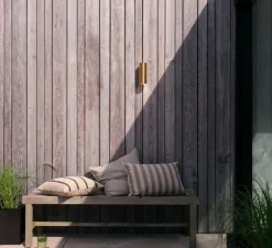 Applique murale, Ava 200 Coastal, laiton brossé PVD, IP44, L7,5cm, H20cm - Astro