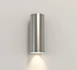 Applique murale, Ava 200 Coastal, acier inoxydable brossé, IP44, L7,5cm, H20cm - Astro