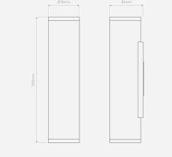 Applique murale, Ava 300, laiton, IP44, L7,5cm, H30cm - Astro
