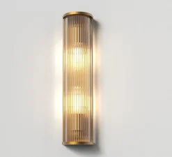 Applique murale, Avignon, Round 525, laiton antique, L12,6cm, H52,5cm - Astro