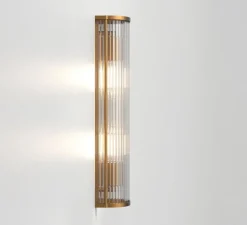 Applique murale, Avignon, Round 525, laiton antique, L12,6cm, H52,5cm - Astro