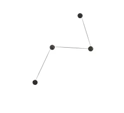 Applique murale, Azou 4, marbre noir, avec prise et interrupteur, LED, 2700K, 1800lm, ∅11,5cm, P8cm (par unité) - KDLN