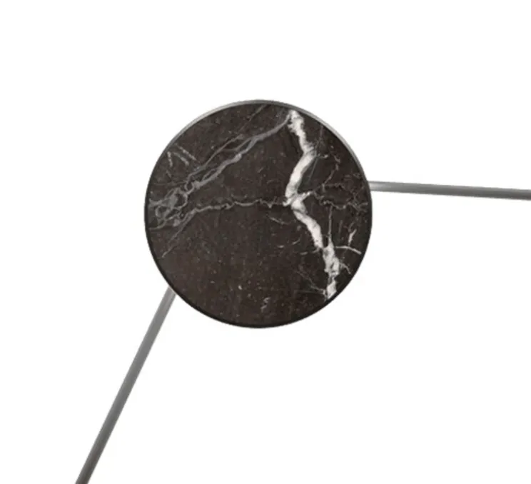 Applique murale, Azou 5, marbre noir, avec prise et interrupteur, LED, 2700K, 2250lm, ∅11,5cm, P8cm (par unité) - KDLN