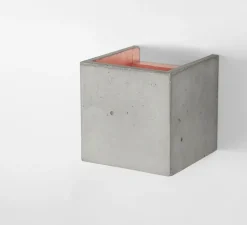 Applique murale, [B3], Gris clair, bronze, H14cm, Ø14cm - GANTLights